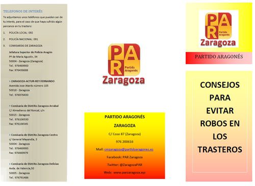 El PAR Zaragoza propone medidas para mejorar la seguridad ciudadana y reclama un nuevo modelo de policía de barrio