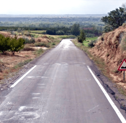 Carretera del entorno de Binaced-Valcarca