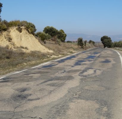 Carretera de la Red autonómica en la Hoya de Huesca
