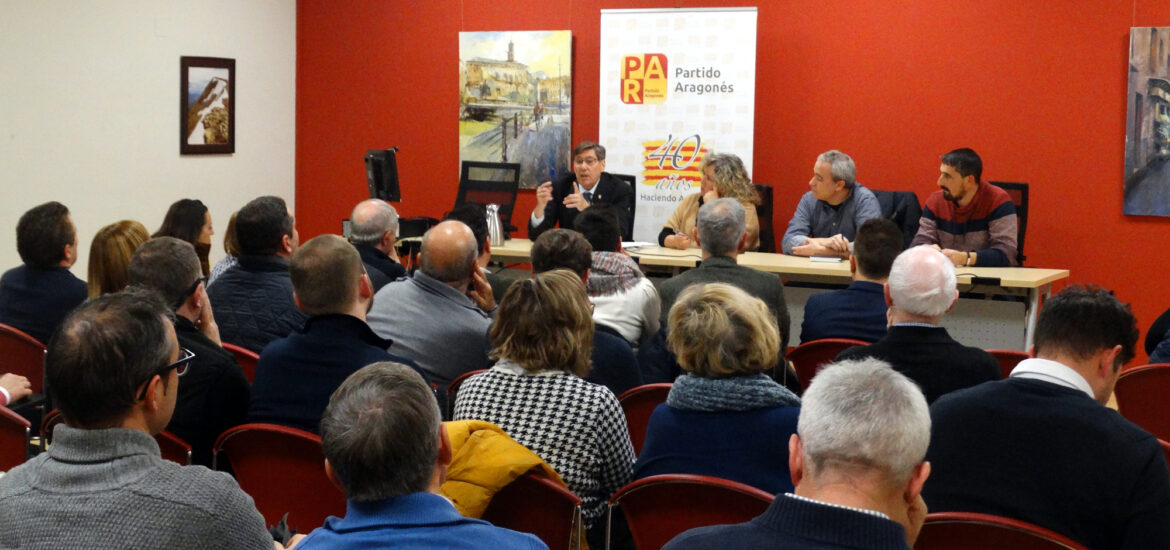 Arturo Aliaga garantiza que el PAR está y va a seguir trabajando en un gran proyecto de Aragón para los aragoneses