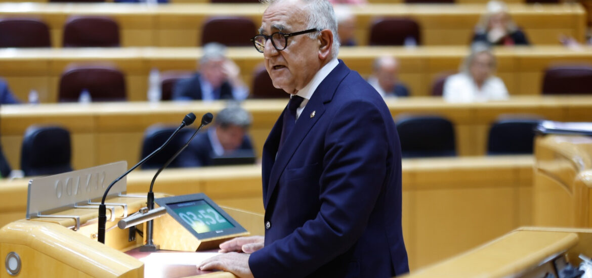 Sánchez-Garnica (Partido Aragonés) defiende en el Senado una “red AVE” de agua desalinizada para luchar contra la sequía