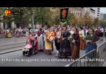 El Partido Aragonés en la Ofrenda a la Virgen del Pilar 2023